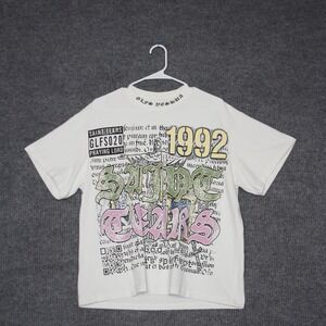 Supermade Saint Tears Graphic T Shirt Men L White 1992 Gothic Streetwear GLFS020